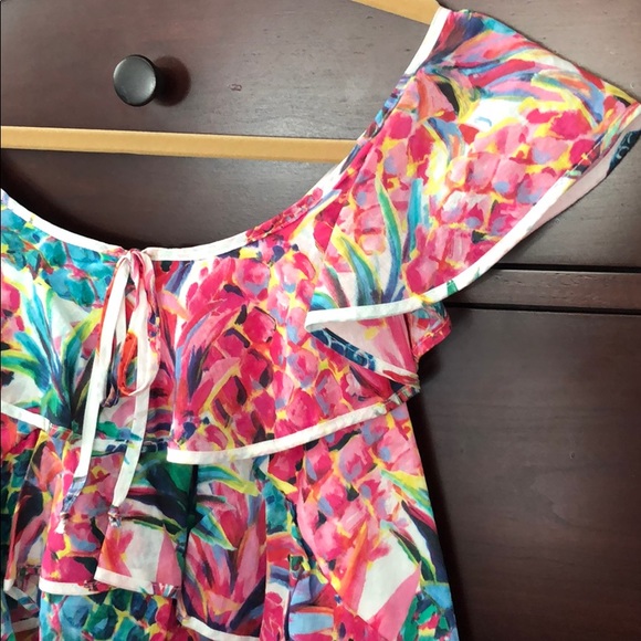 JCREW - Ruffle Top / Ratti Pineapple / 0 - Picture 5 of 8